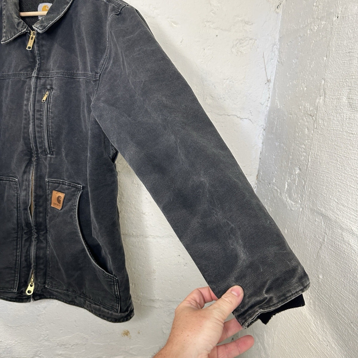 Carhartt Sandstone Sherpa-Lined Ridge Coat “Black” C61 BLK Men’s Medium