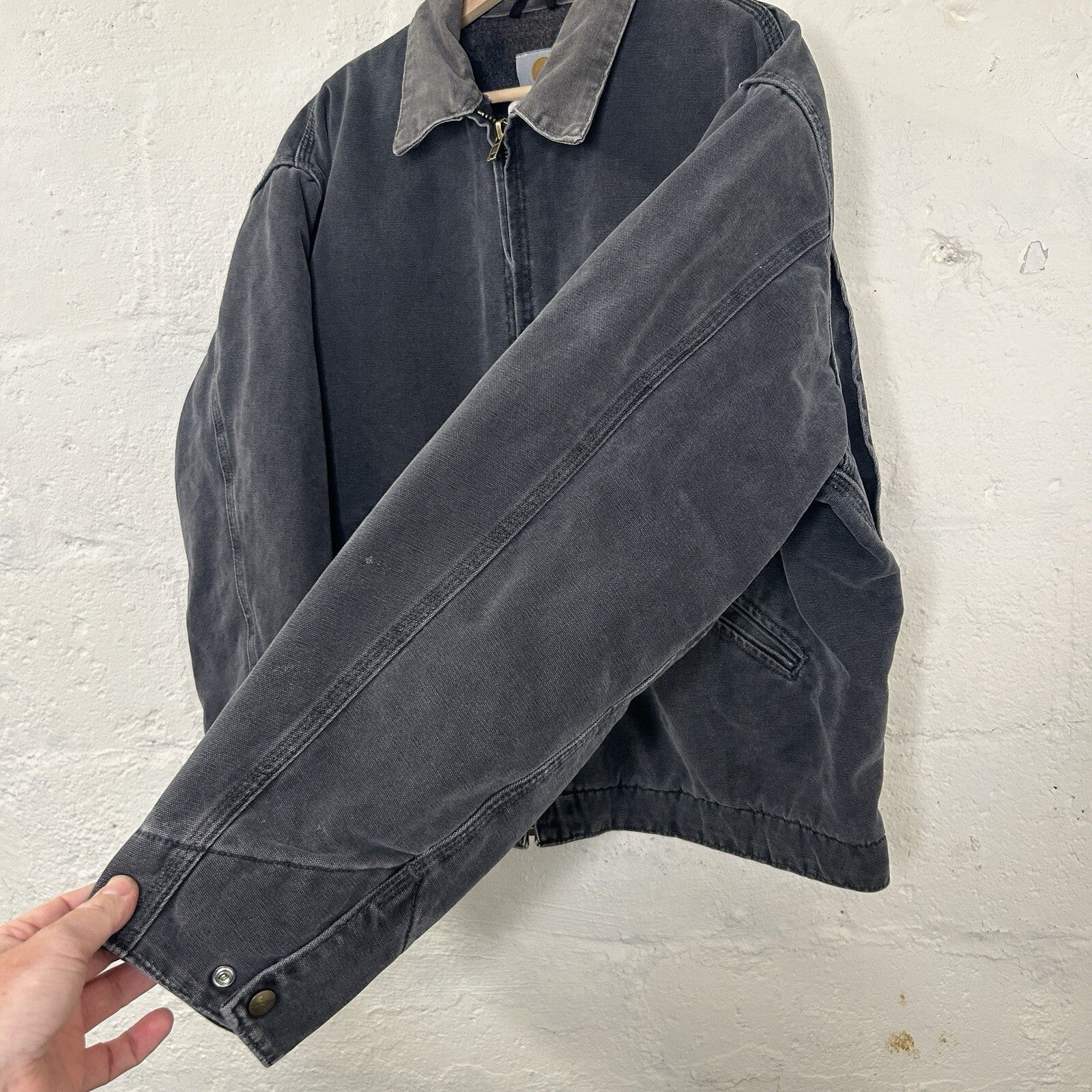 Vintage Carhartt Blanket-Lined Detroit Jacket “Petrol Grey” J97 PTL Men’s XL
