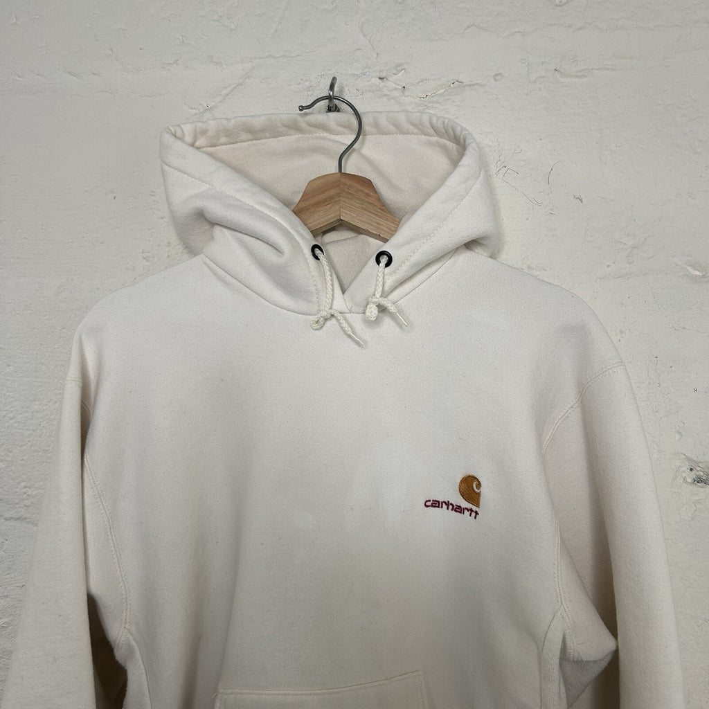 Vintage Carhartt Rugged Wear Pullover Hoodie “White/Cream” Men’s Medium