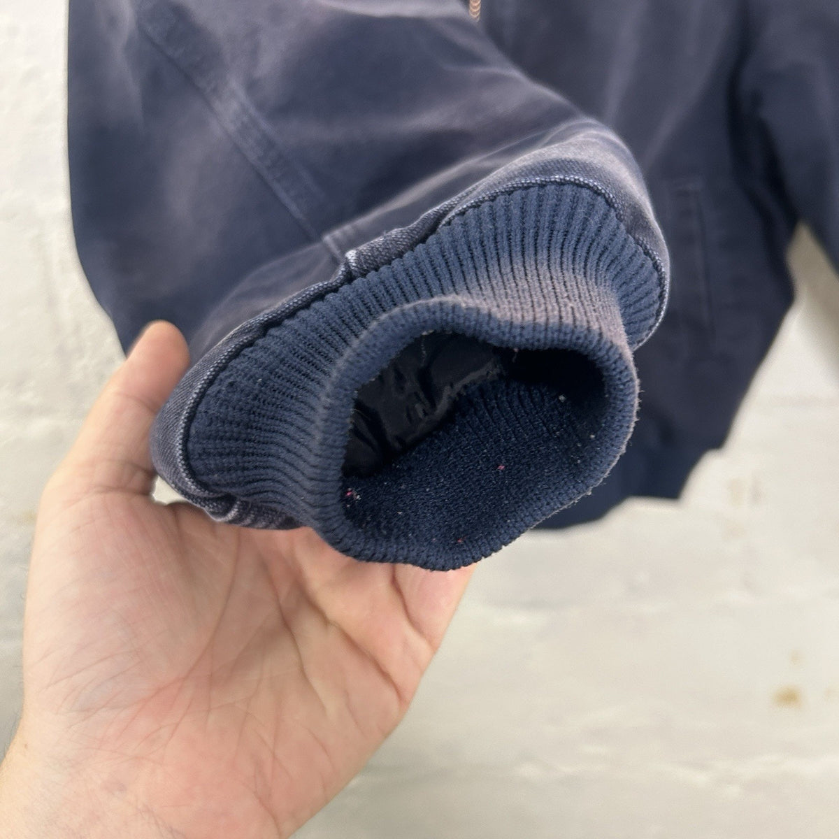 Vintage Faded Carhartt Quilted Santa Fe Jacket “Midnight Blue”