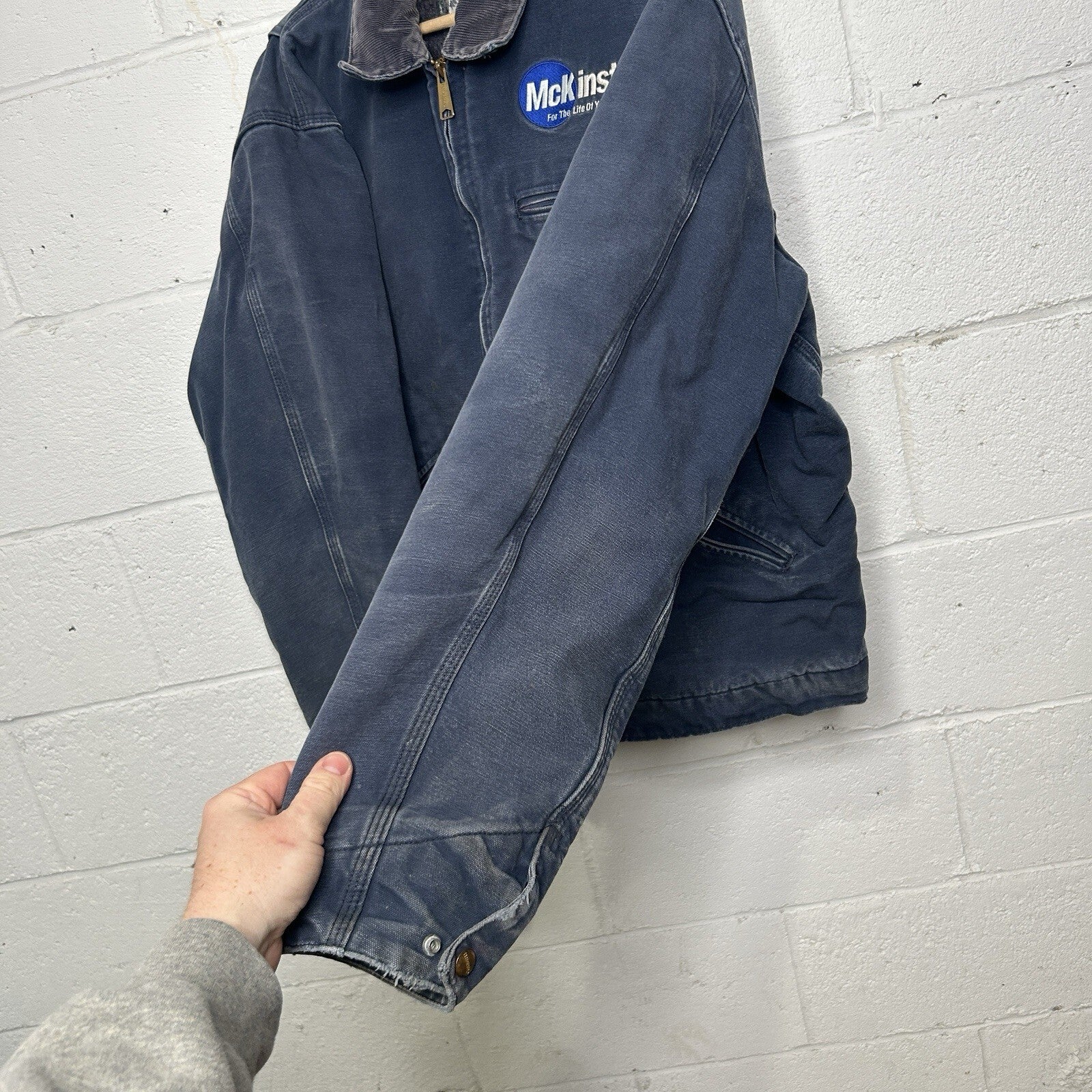 Vintage Carhartt Blanket-Lined Detroit Jacket “Navy” J01 NVY Men’s 46/Large