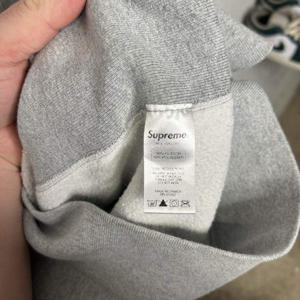 Supreme Fleece Pullover Blank Hoodie “Heather Grey” Men’s Medium