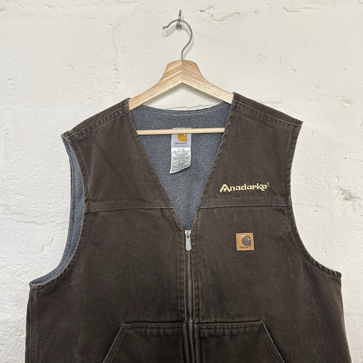Vintage Carhartt Fleece-Lined Rugged Vest “Dark Brown” V19 DKB Men’s X-Large