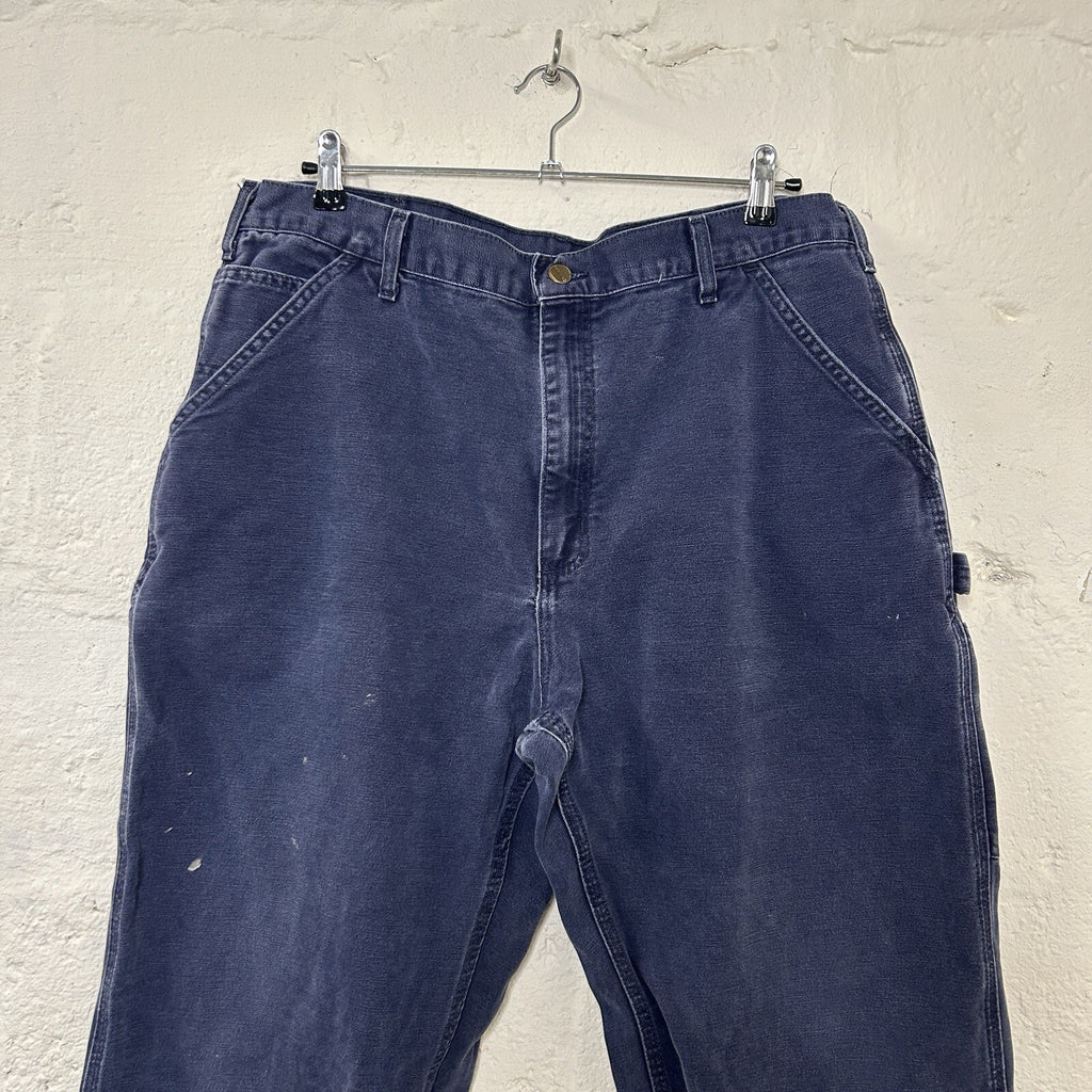 Vintage Carhartt Dungaree Fit Work Pants “Midnight Navy” B11 MDT 38x32