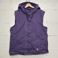 Carhartt Sandstone Sherpa-Lined Hooded Vest “Grape Purple”