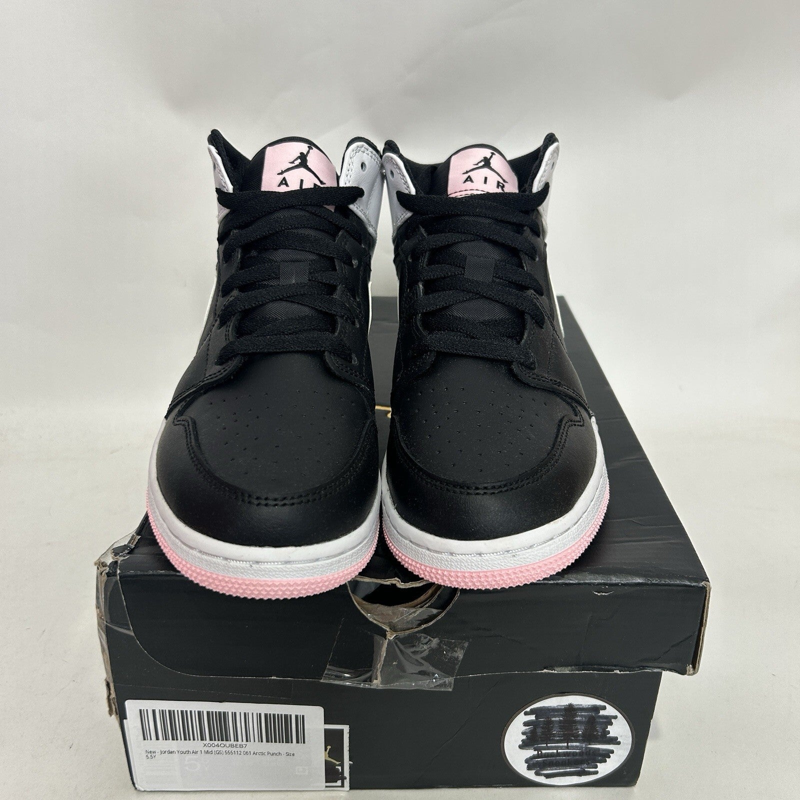 Nike Air Jordan 1 Mid Retro GS “Arctic Punch” White/Pink 555112-061 5.5Y New