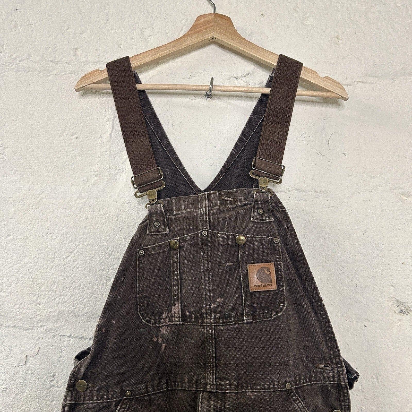 Vintage Carhartt Sandstone DoubleKnee Overalls “Dark Brown”
