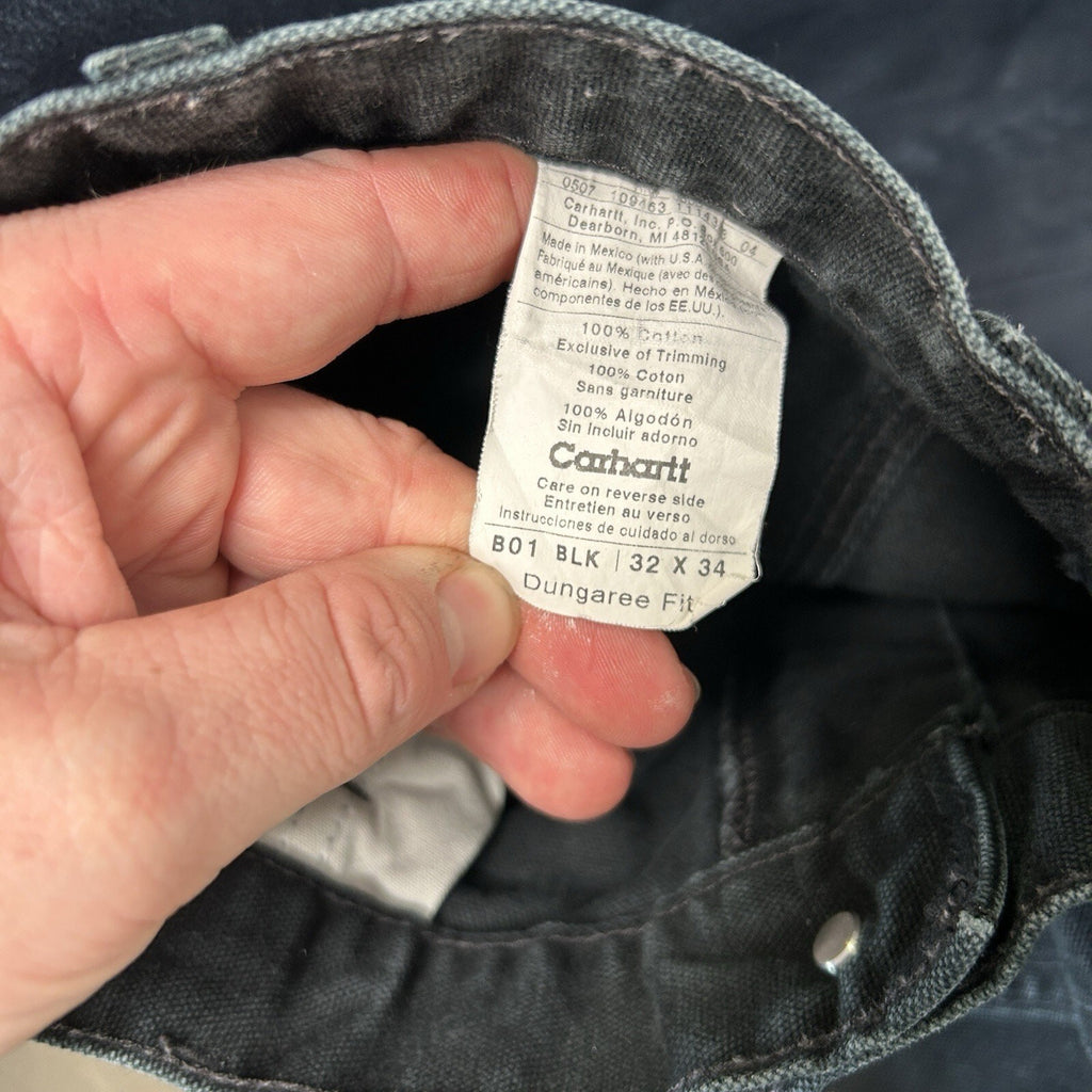 Vintage Carhartt DoubleKnee Carpenter Pants “Black” B01 BLK
