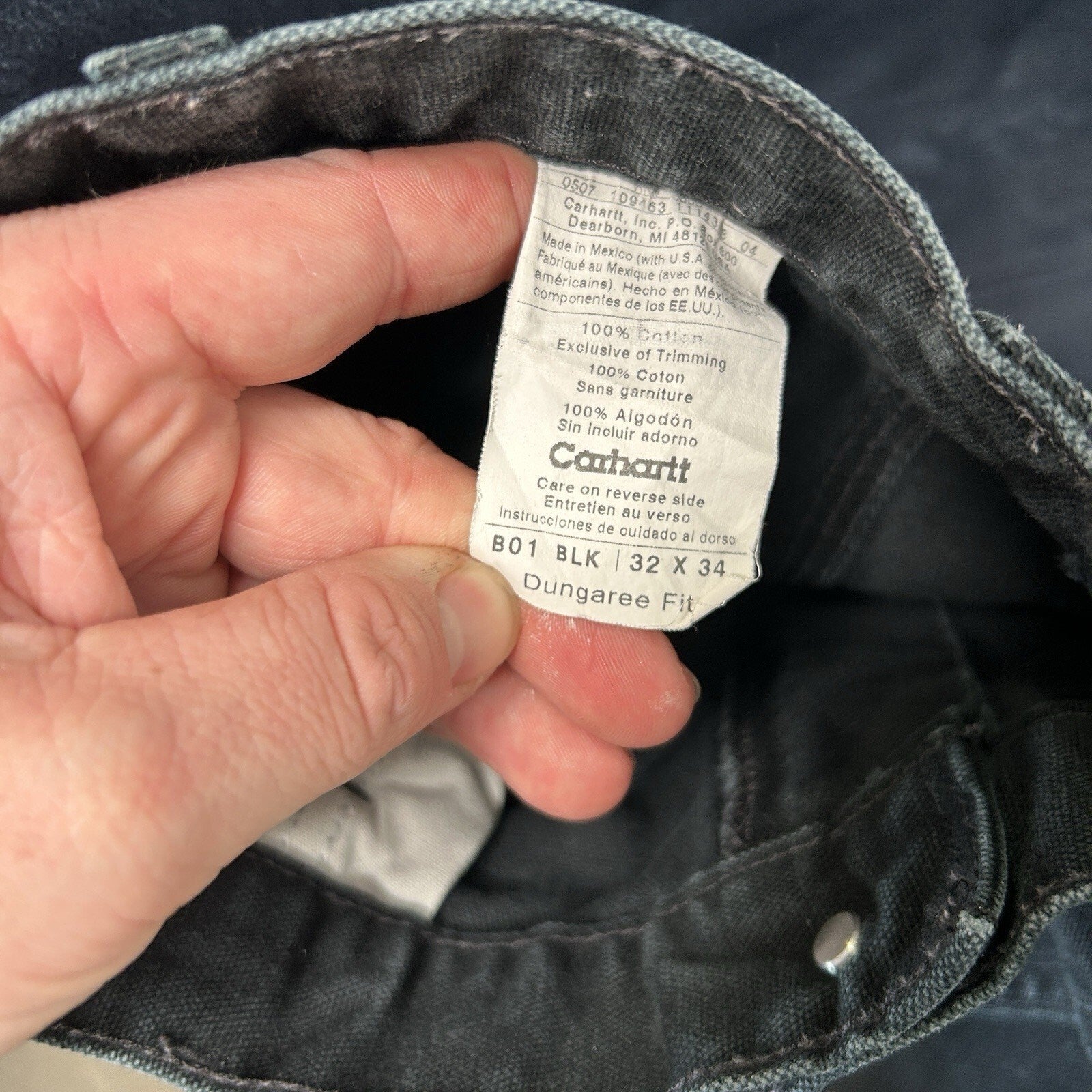 Vintage Carhartt DoubleKnee Carpenter Pants “Black” B01 BLK