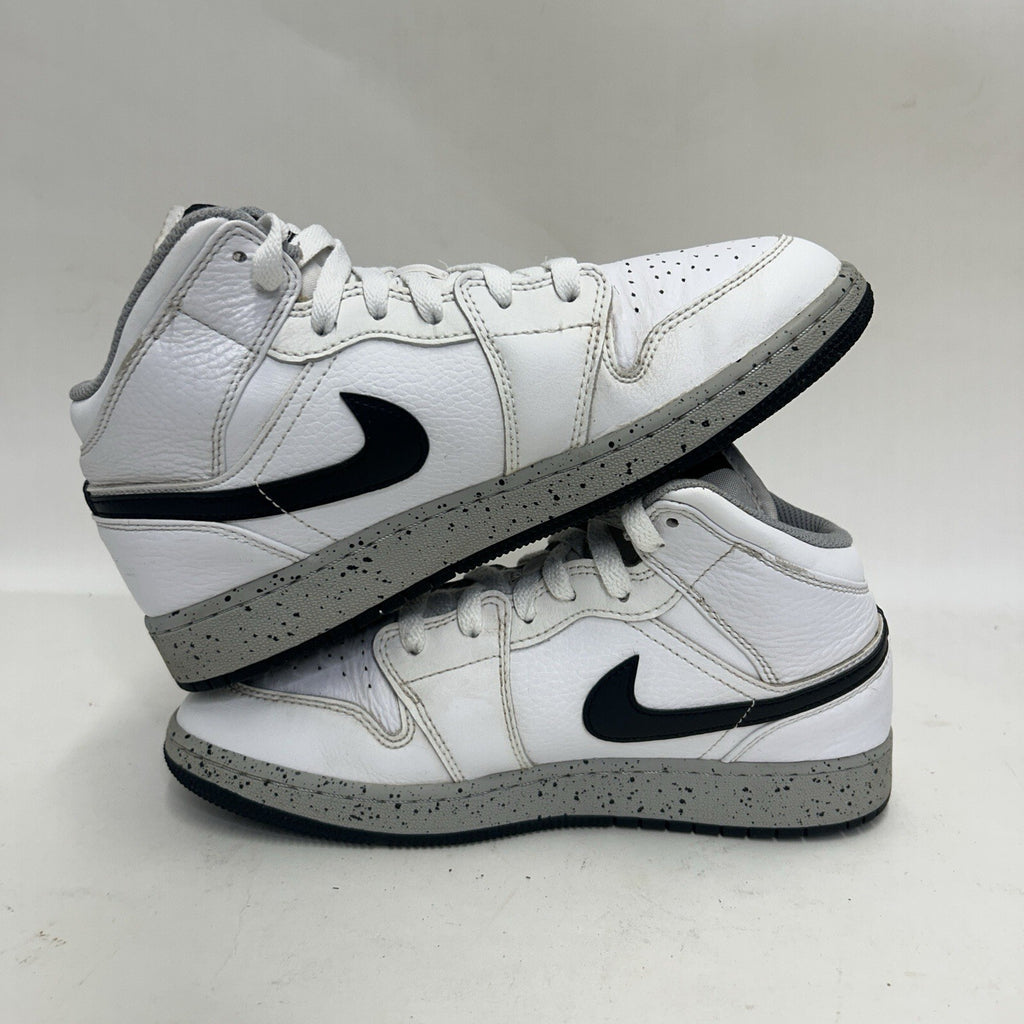 Nike Air Jordan 1 Mid Retro GS “White Cement” 554725-115 6.5Y/Women’s 8