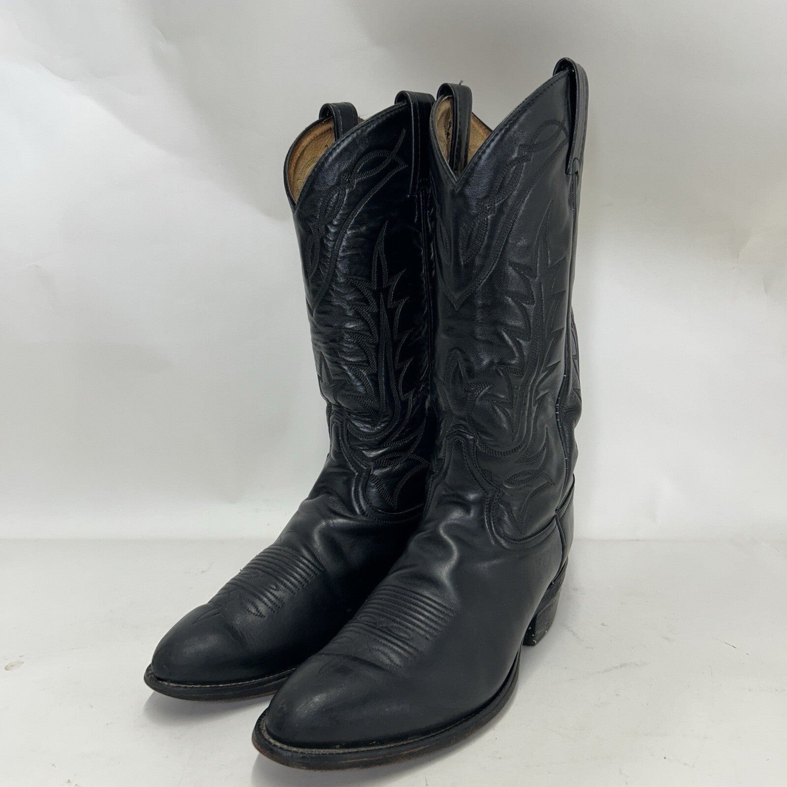 Vintage Tony Lama Style 2993 Western Cowboy Boots “Black” Men’s 9D
