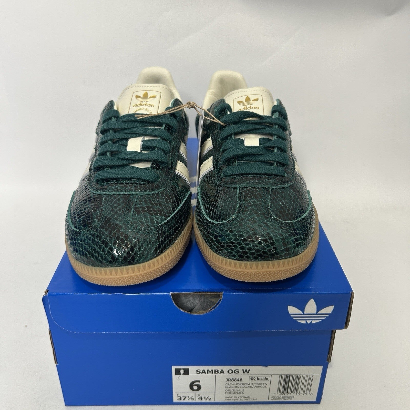 adidas Samba OG Snakeskin Pack - “Collegiate Green” JR8848 Women’s 6 New