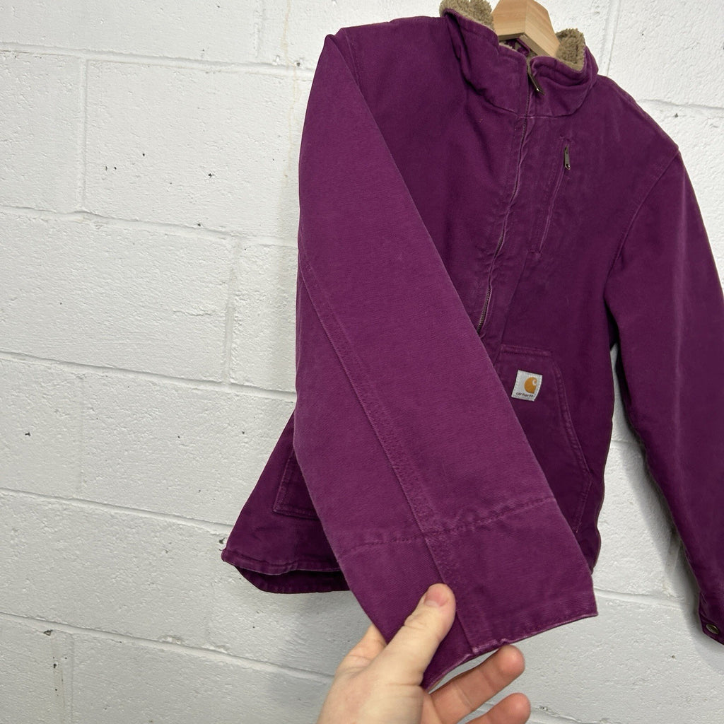 Y2K Carhartt Sherpa-Lined Sierra Jacket “Bright Purple” WJ022 BGP Women’s XS