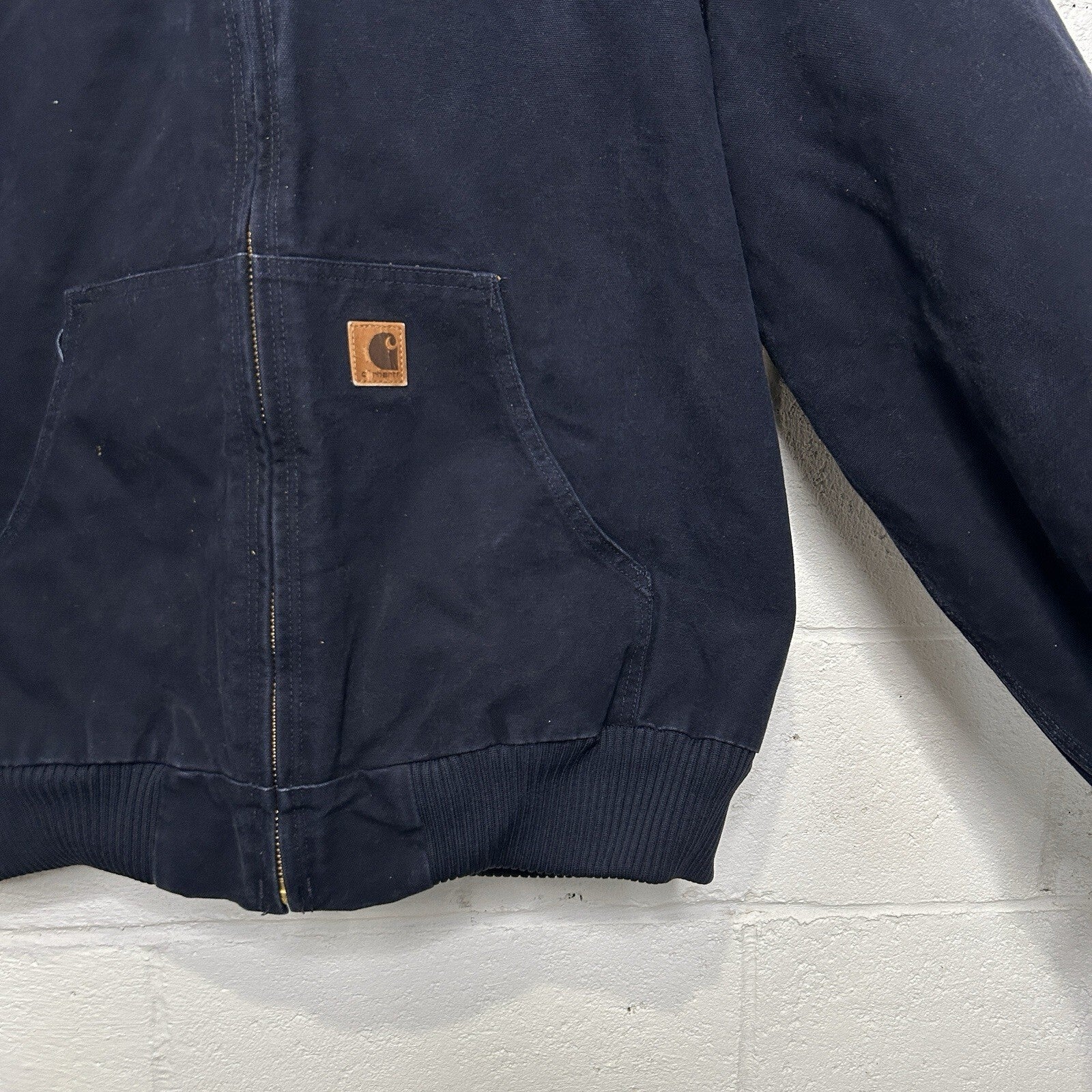 Vintage Carhartt Hooded Active Jacket “Midnight Blue” J130 MDT Men’s X-Large