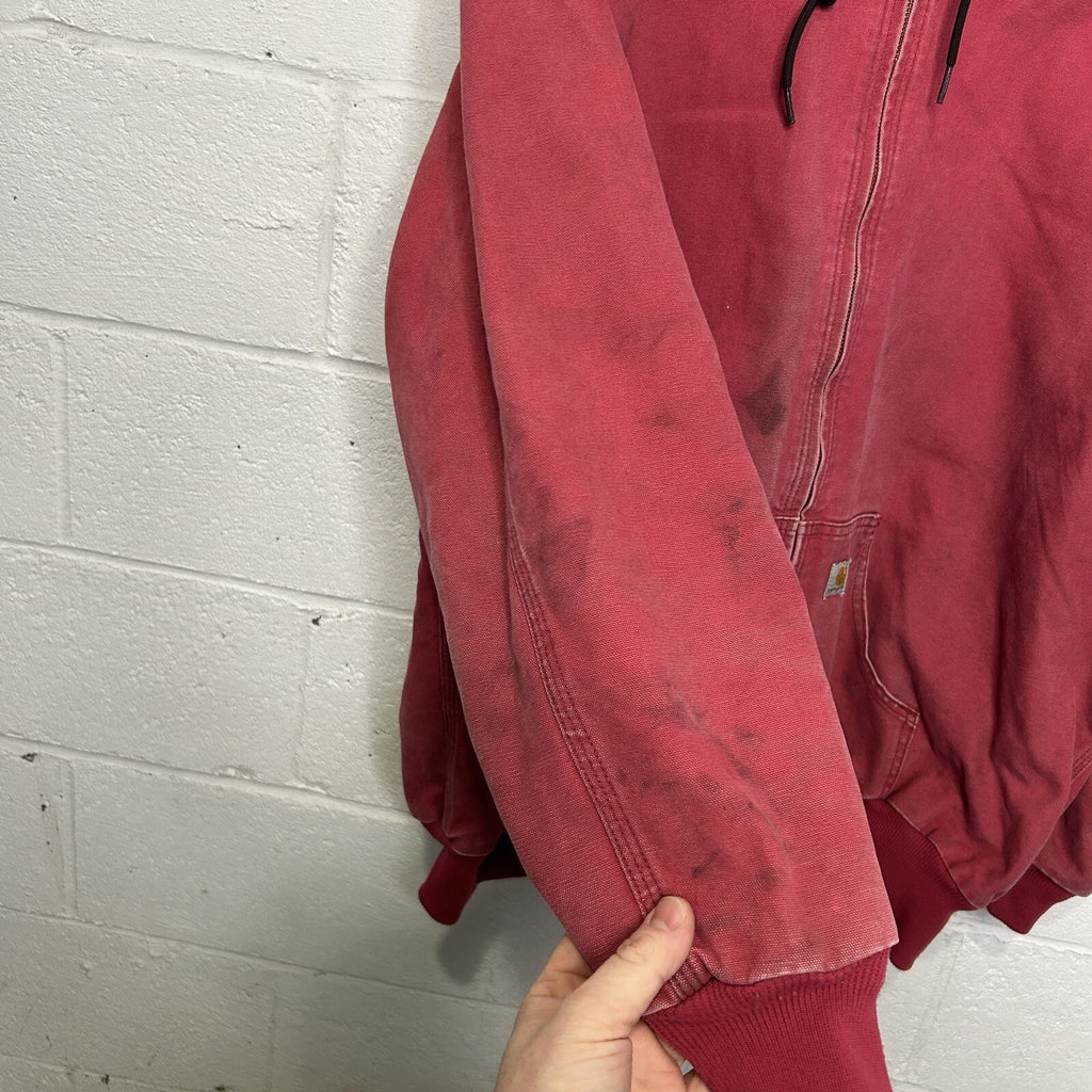 Y2K Carhartt Quilted Hooded Jacket “Crabapple Pink” WJ130 624 Women’s 2XL