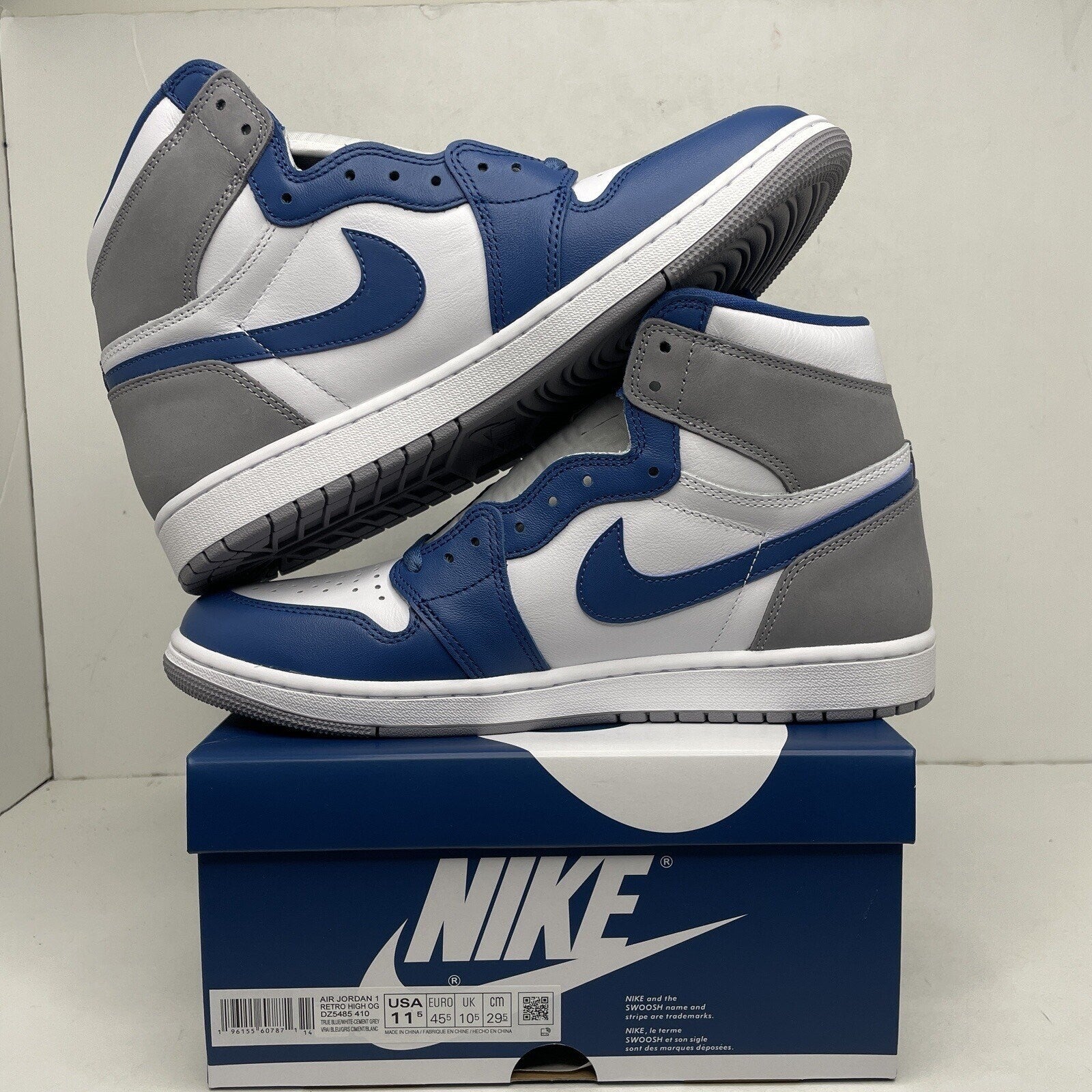 Nike Air Jordan 1 High OG "True Blue" Men’s Size 11.5 DZ5485-410 Brand New