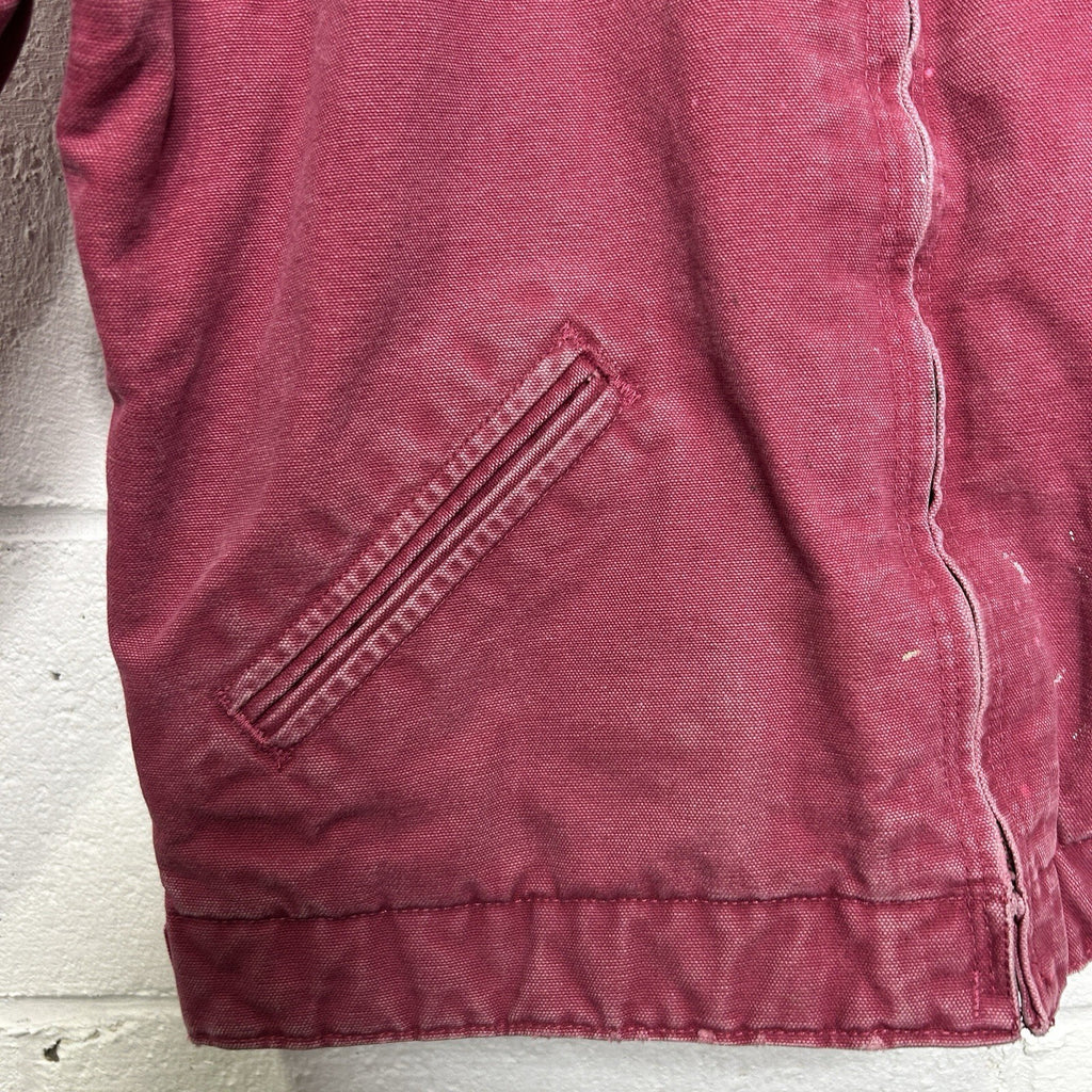 Vintage Carhartt Sherpa-Lined Detroit Jacket “Raspberry” WJ097 RBY Women’s Small
