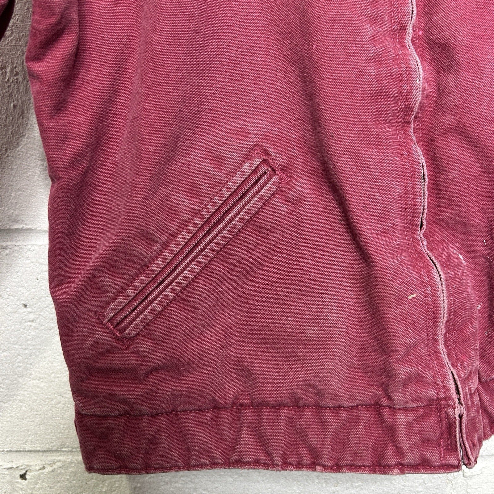 Vintage Carhartt Sherpa-Lined Detroit Jacket “Raspberry” WJ097 RBY Women’s Small