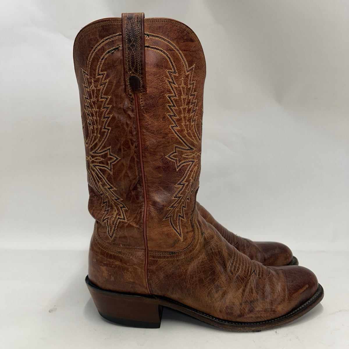 Vintage Lucchese 1883 Handmade Western Cowboy Clayton Boots “Brown” Men’s 10EE