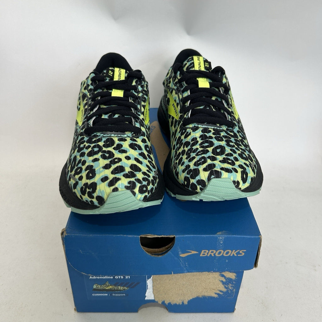 Brooks Adrenaline GTS 21 “Black Nightlife/Cheetah” Running Shoes Women’s 6 New
