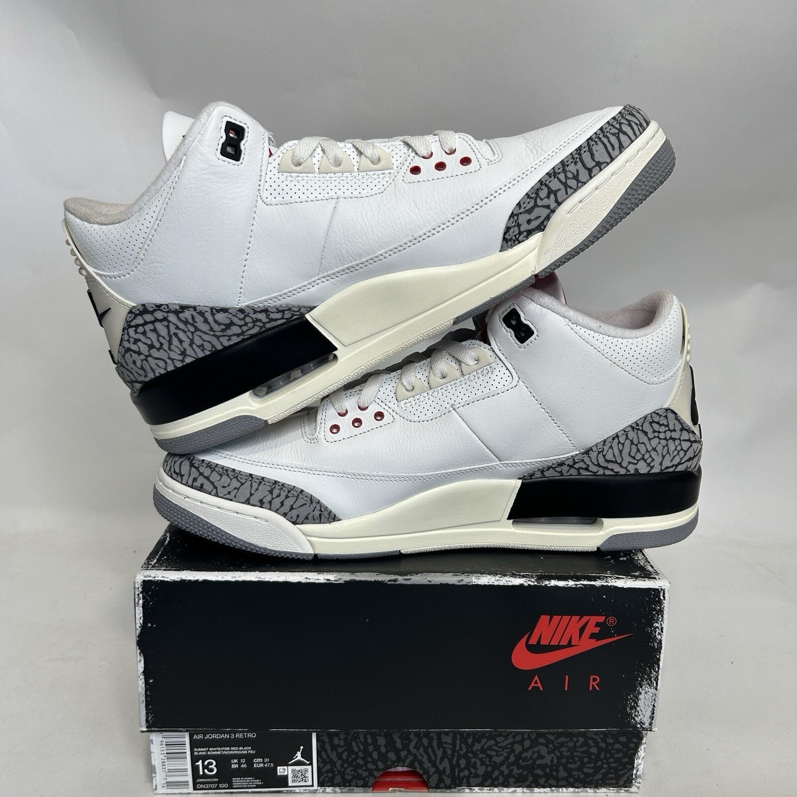 Nike Air Jordan 3 Retro OG Reimagined “White Cement” DN3707-100 Men’s 13 New
