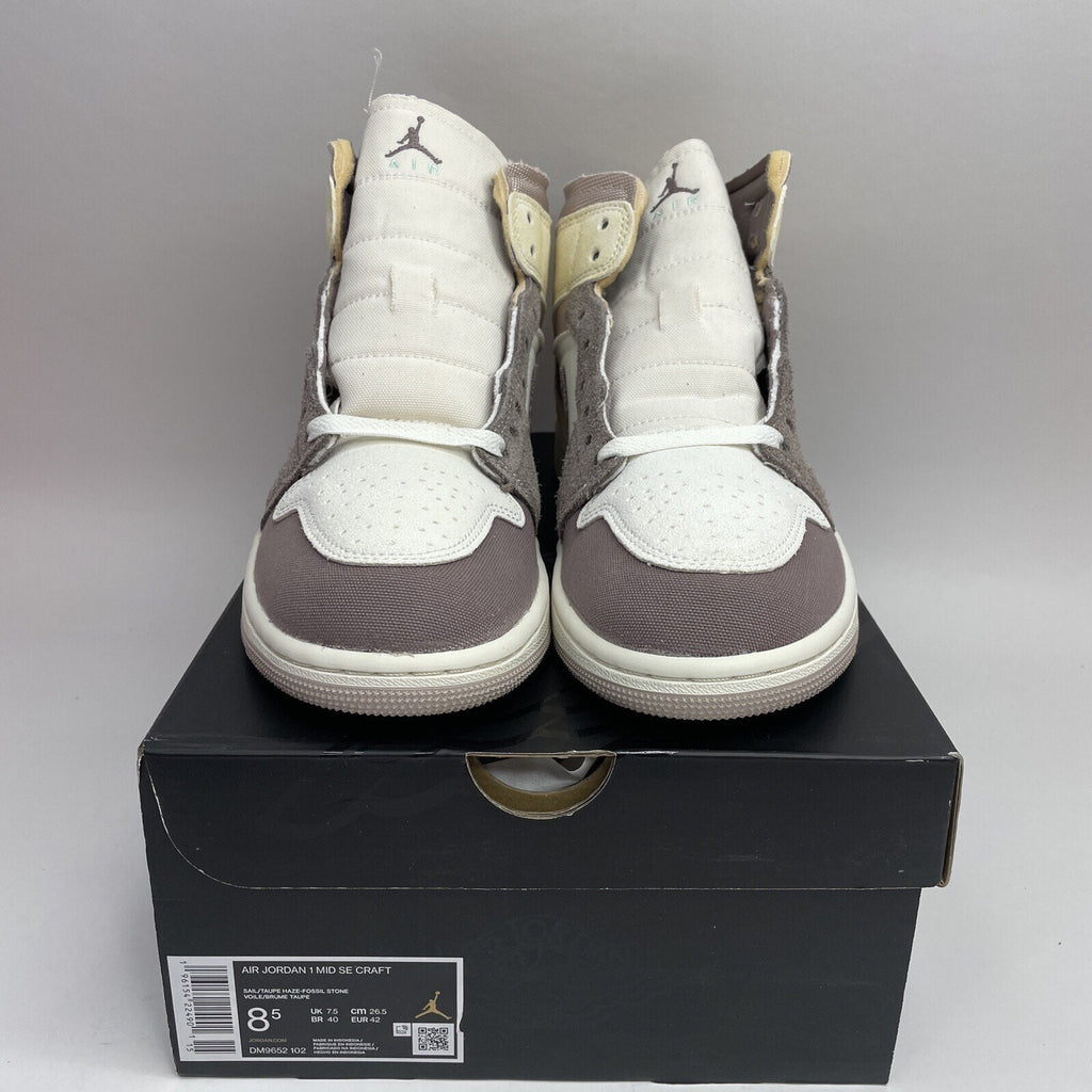 Nike Air Jordan 1 Mid SE Craft Inside Out “Taupe Haze” DM9652-102 Men’s Size 8.5