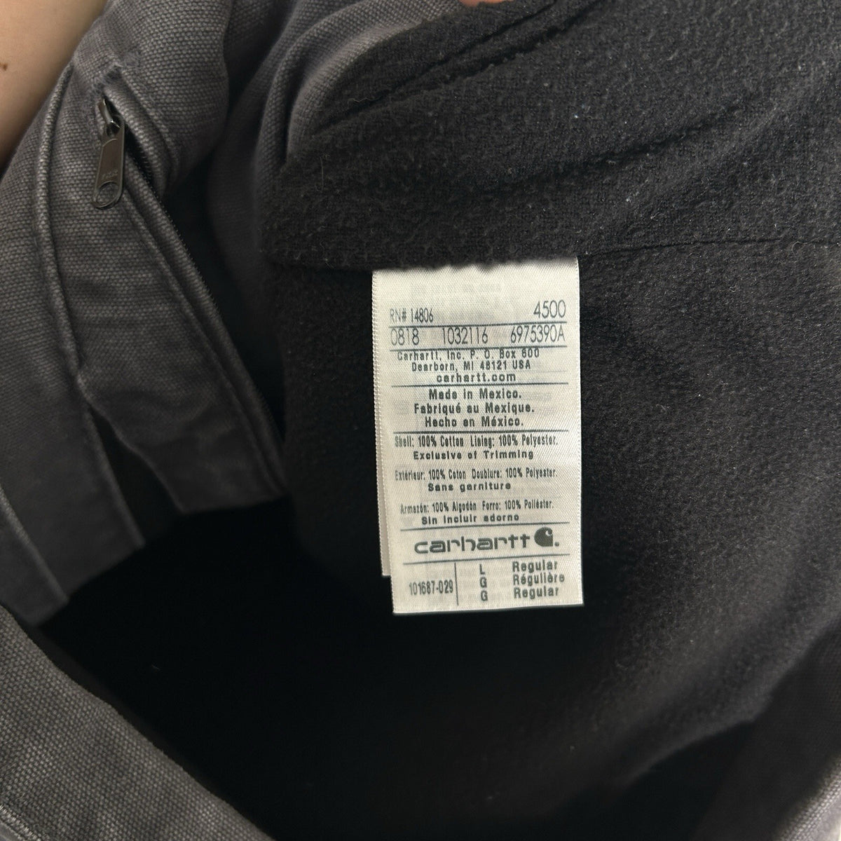 Carhartt Fleece-Lined Knoxville Hooded Vest “Shadow Grey” 101687-029 Men’s Large