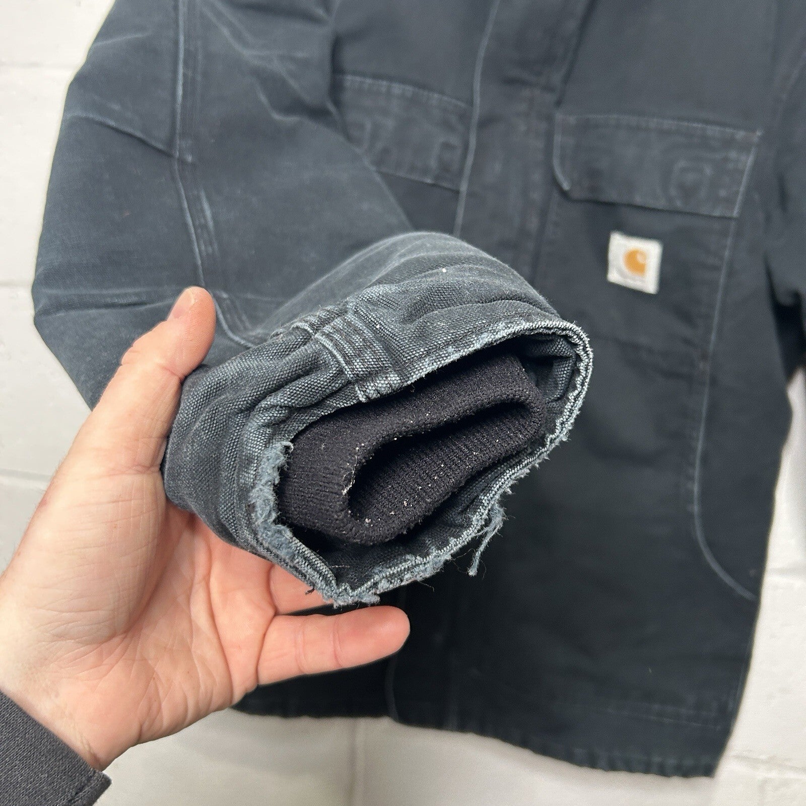 Vintage Carhartt Quilted Artic Jacket “Black” C03 BLK Men’s 42/Large Worn