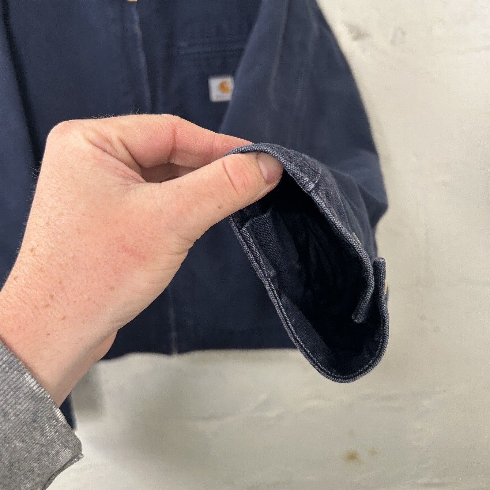 Vintage Carhartt Blanket-Lined Detroit Jacket “Dark Navy” J01 DNY Men’s 44/XL
