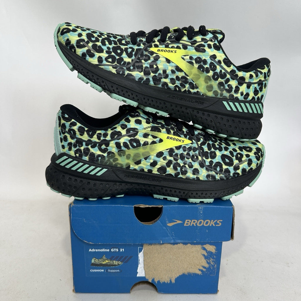 Brooks Adrenaline GTS 21 “Black Nightlife/Cheetah” Running Shoes Women’s 6 New