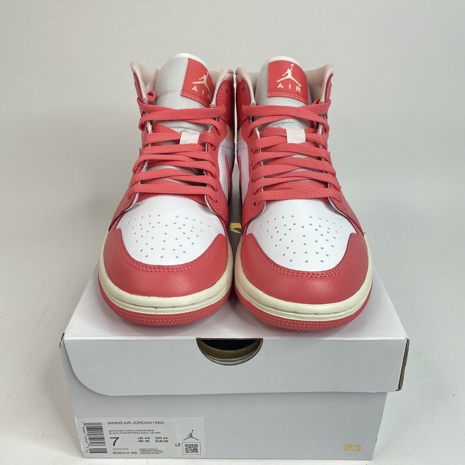 Nike Air Jordan 1 Mid Retro “Strawberries & Cream” BQ6472-186 Women's 7 New