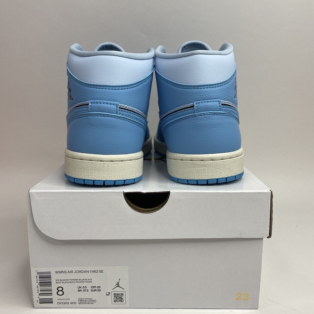Nike Air Jordan 1 Mid SE WMNS “Ice Blue” DV1302-400 Shoes Women’s 8 New