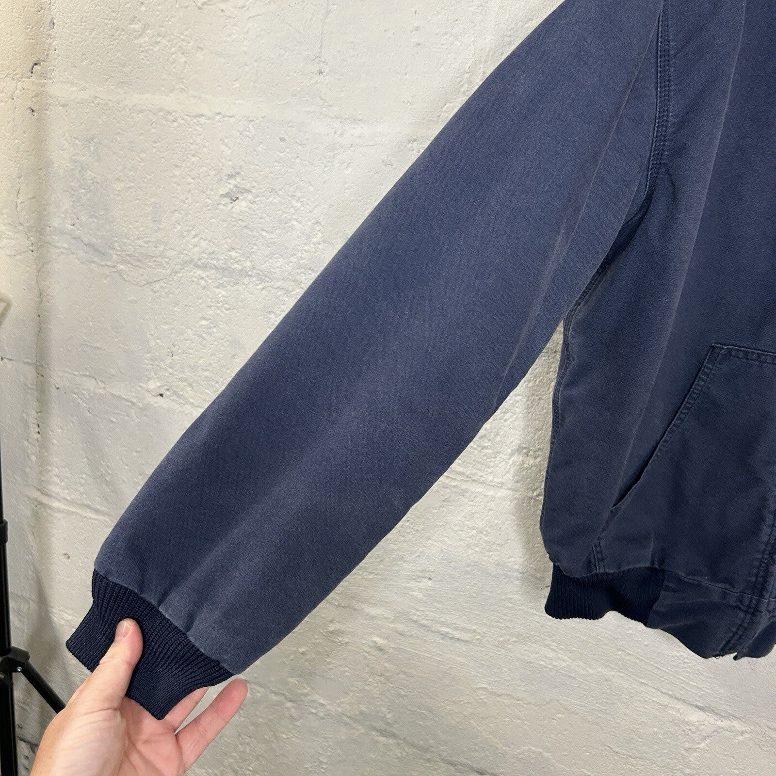 Y2K Carhartt Quilted Hooded Active Jacket “Navy Blue” 376–20 Men’s Medium