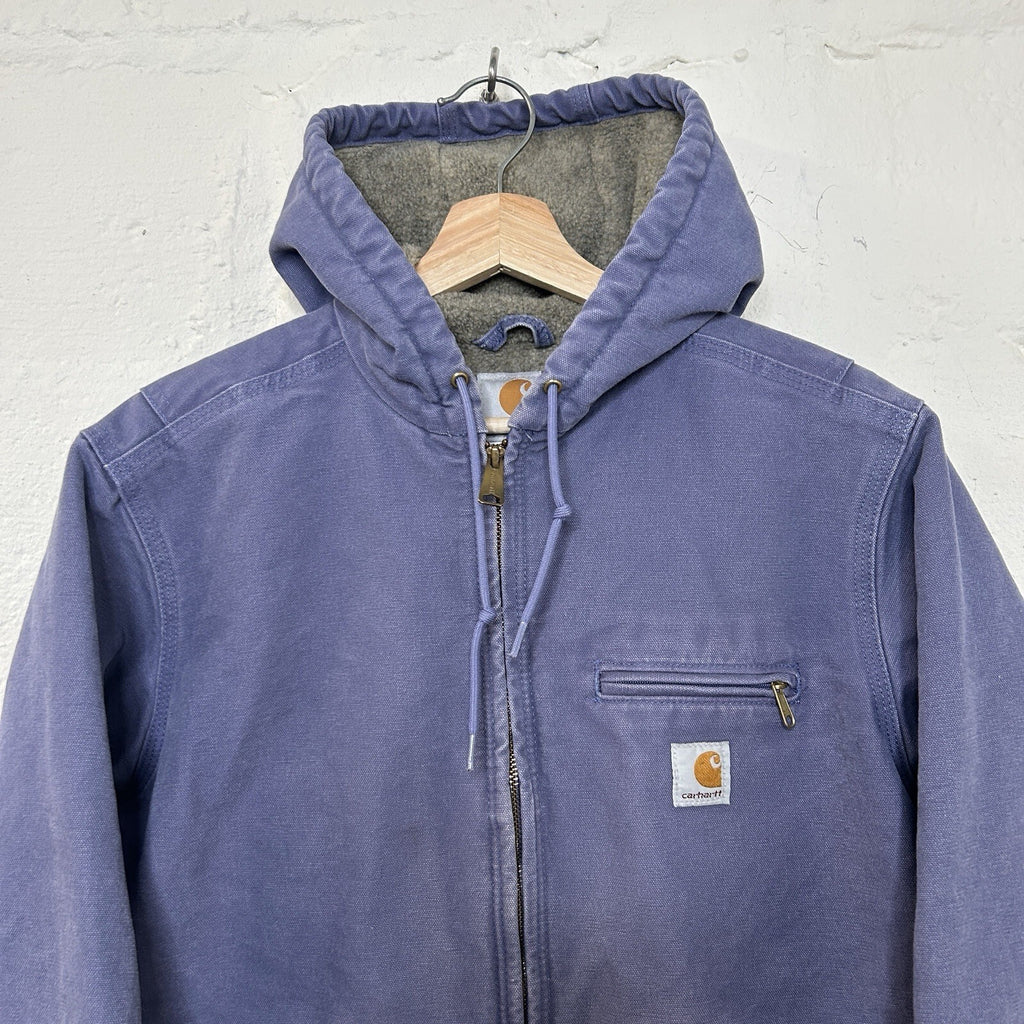 Carhartt Sherpa-Lined Hooded Detroit Jacket “Blue Dusk” WJ141 BDK Women’s Medium