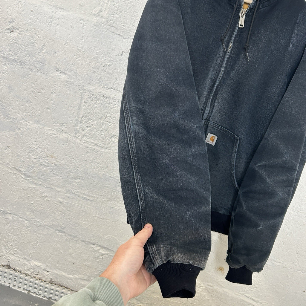 Vintage Carhartt Quilted Hooded Active Jacket “Black” J140 BLK Men’s Large