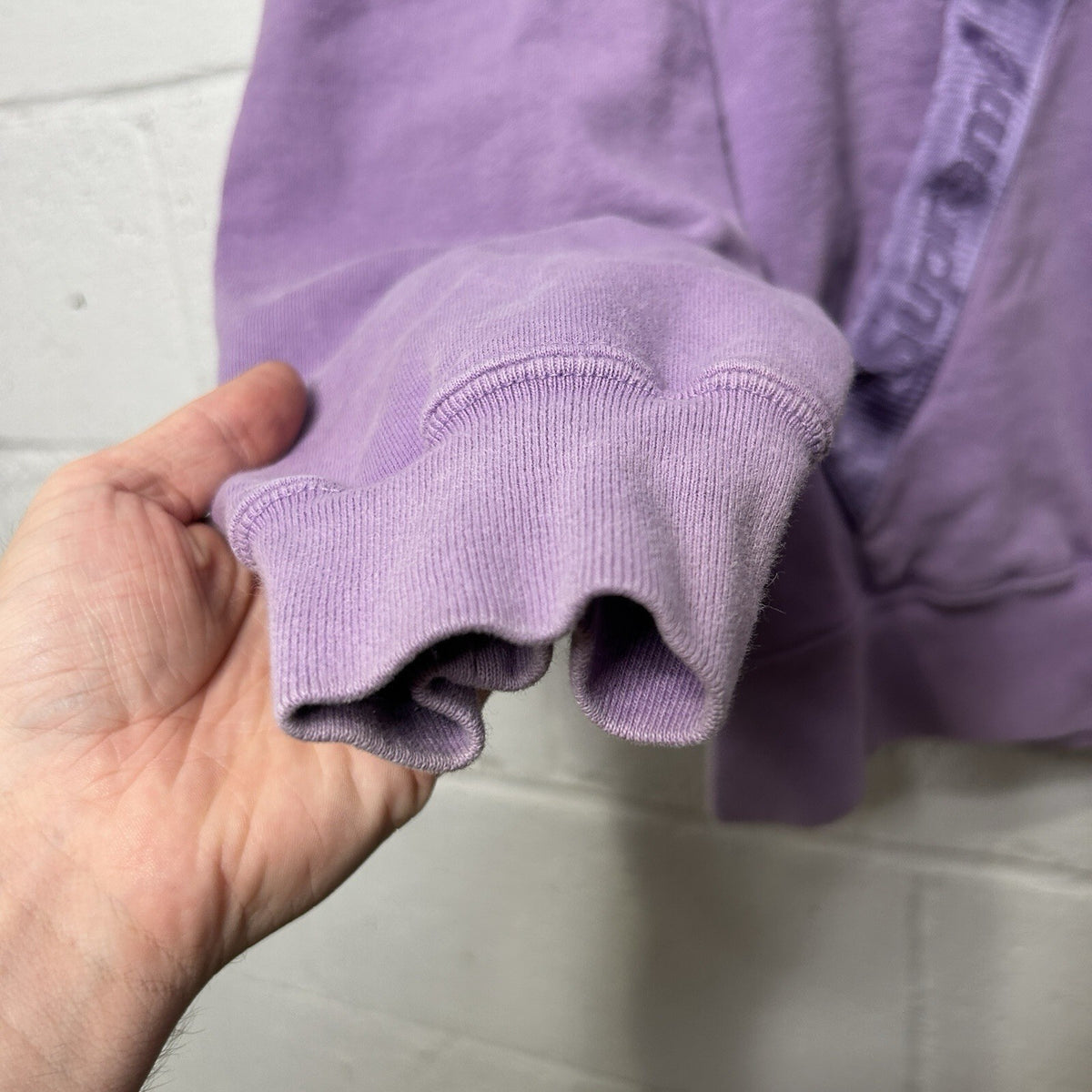 Supreme Tonal Webbing Trim Pullover Hoodie “Purple” Men’s Large SS20
