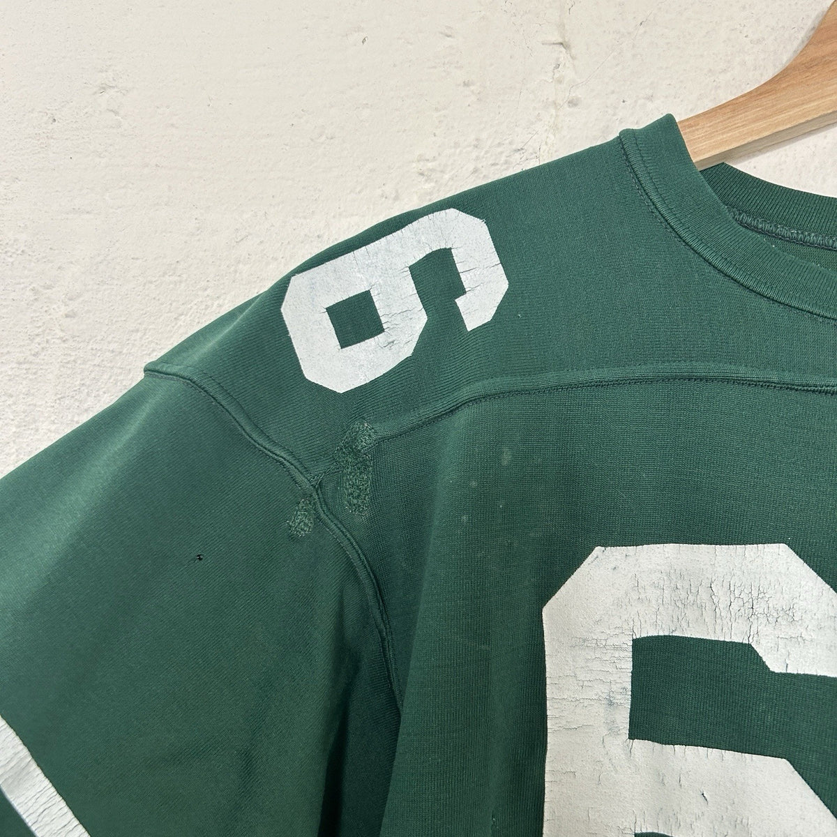 1960s Vintage Football Jersey Number 66 "Green & White"