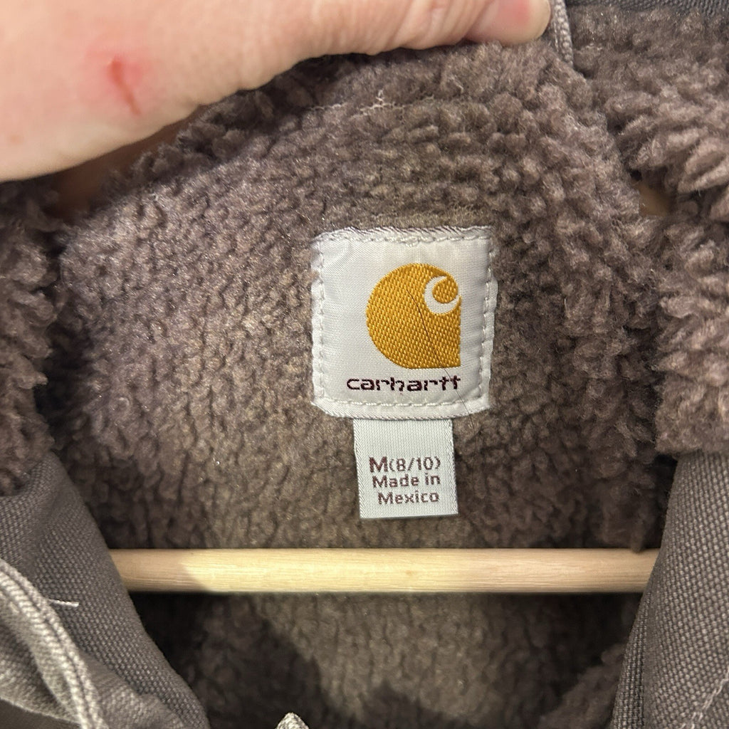 Y2K Carhartt Sherpa-Lined Sandstone Berkley Jacket “Taupe Grey” 100657-032