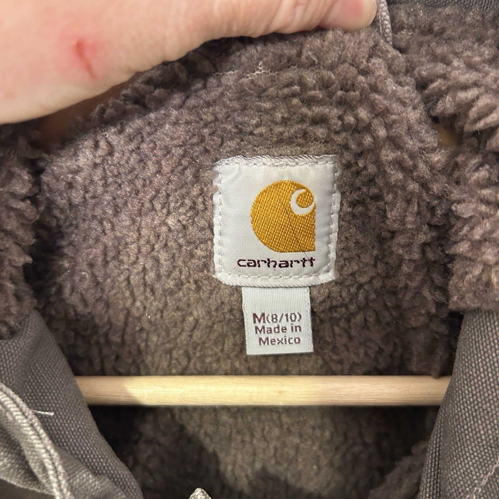 Y2K Carhartt Sherpa-Lined Sandstone Berkley Jacket “Taupe Grey” 100657-032