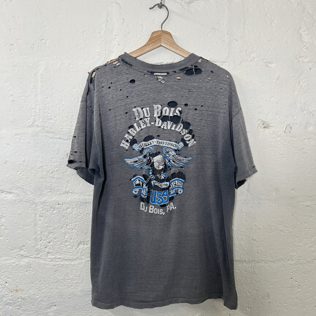 Vintage Thrashed & Faded 1980’s Harley-Davidson 3D Emblem V-Twin Shirt Men’s XL
