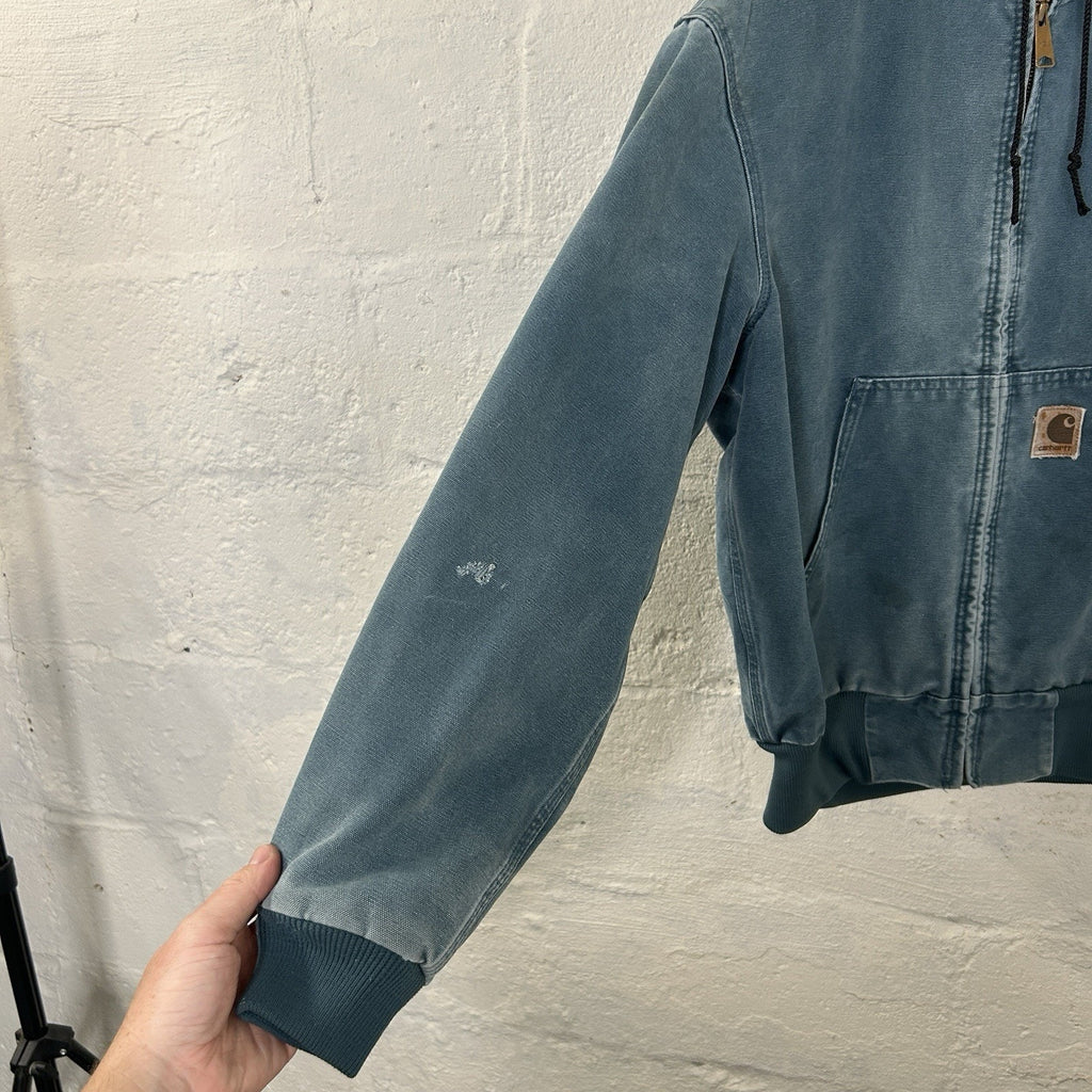 Vintage Carhartt Quilted Hooded Active Jacket “Cobalt Blue” JQ296