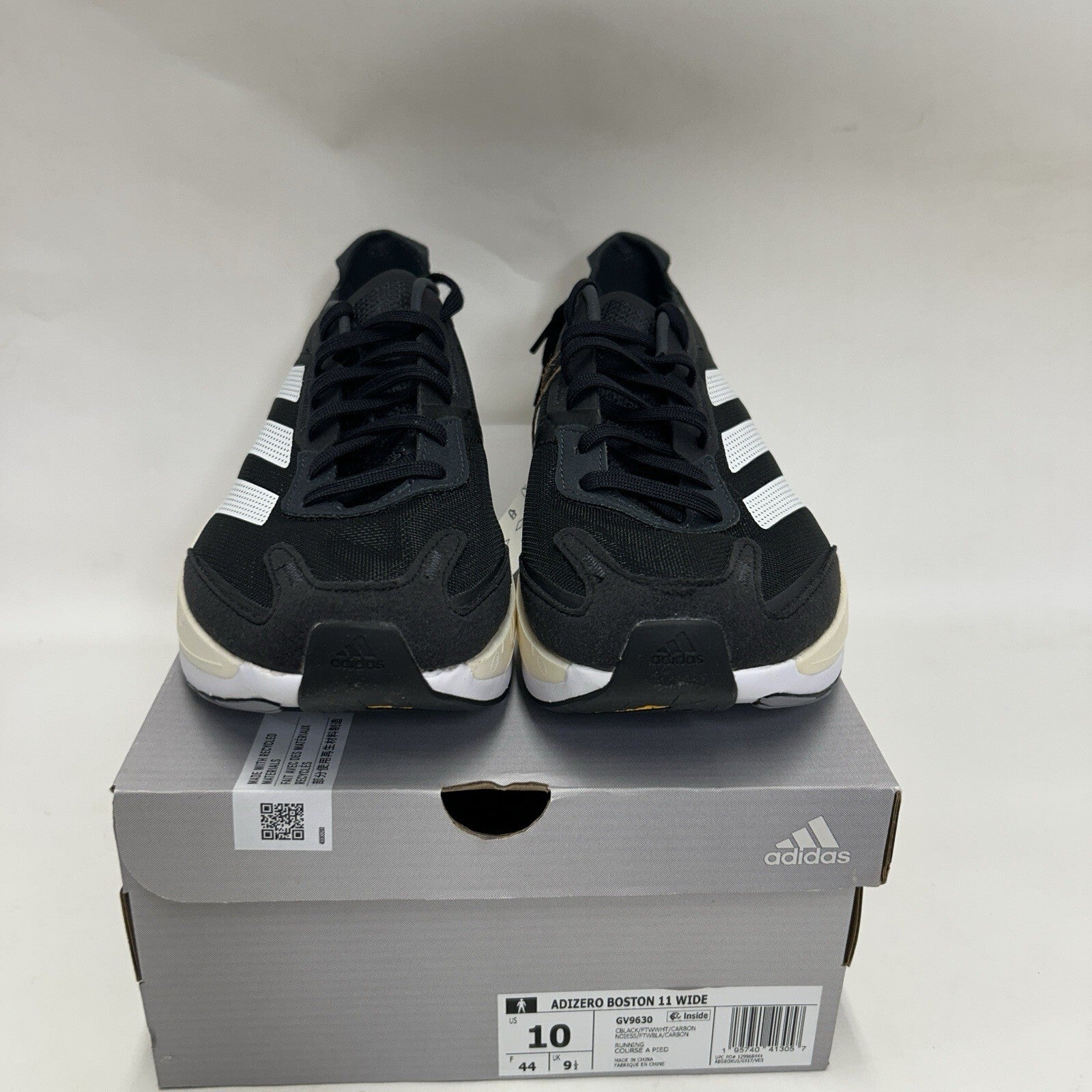 Adidas Adizero Boston 11 Wide Running Shoes “Black White” GV9630 Men’s 10 New