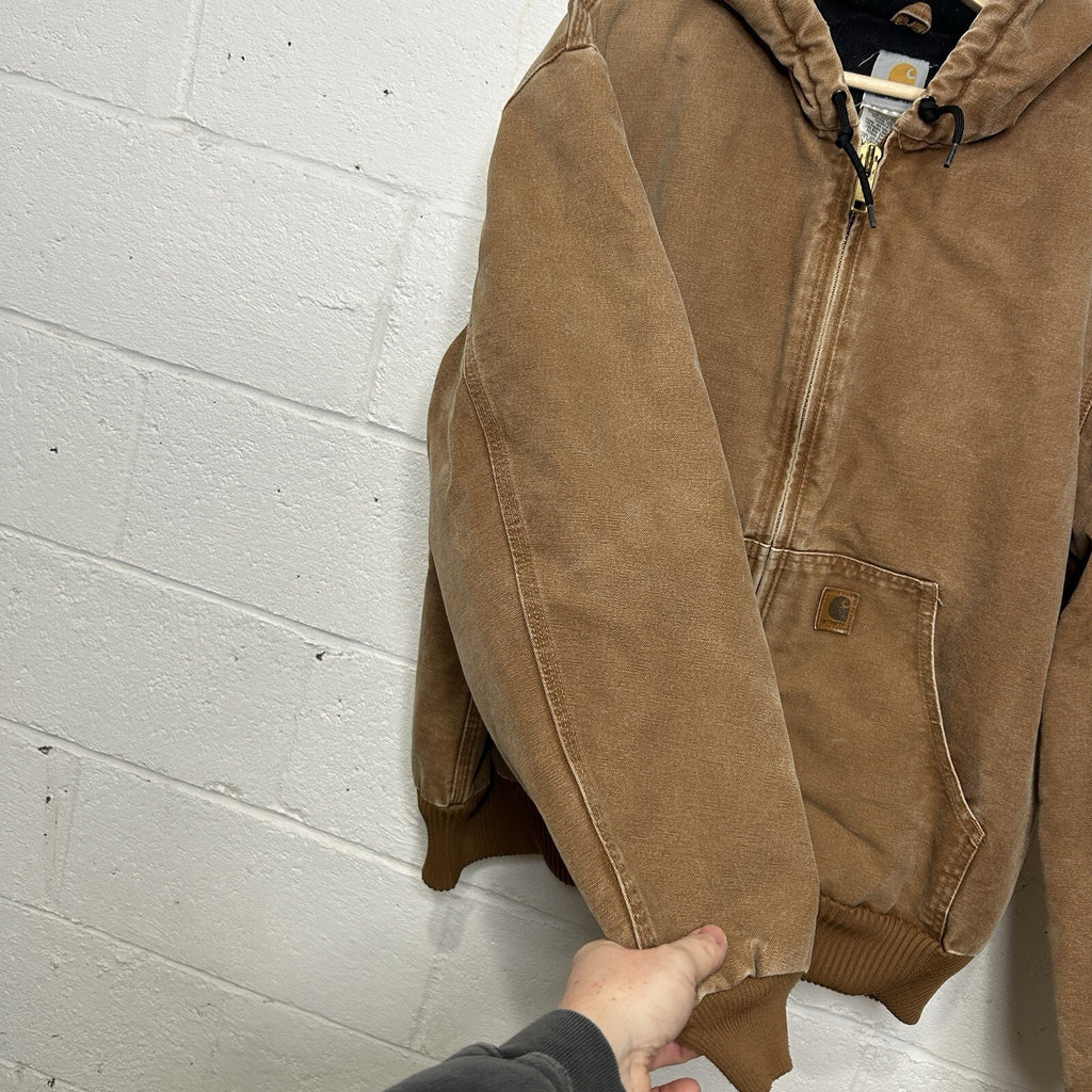 Carhartt Duck Canvas Hooded Quilt-Lined Jacket “Brown” J130-211 Men’s X-Large