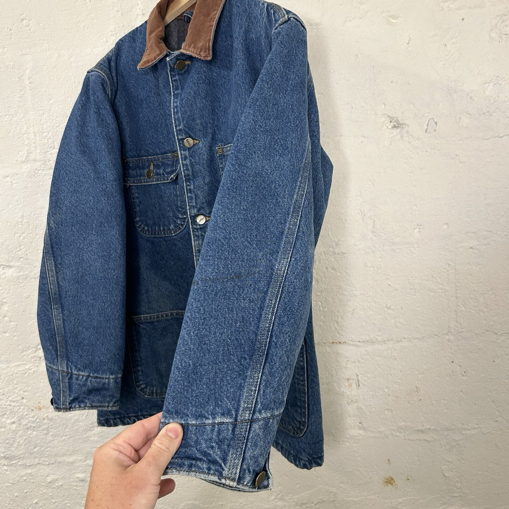 Vintage Carhartt Blanket-Lined Denim Chore Coat “Darkstone” C59 DST Men’s Small