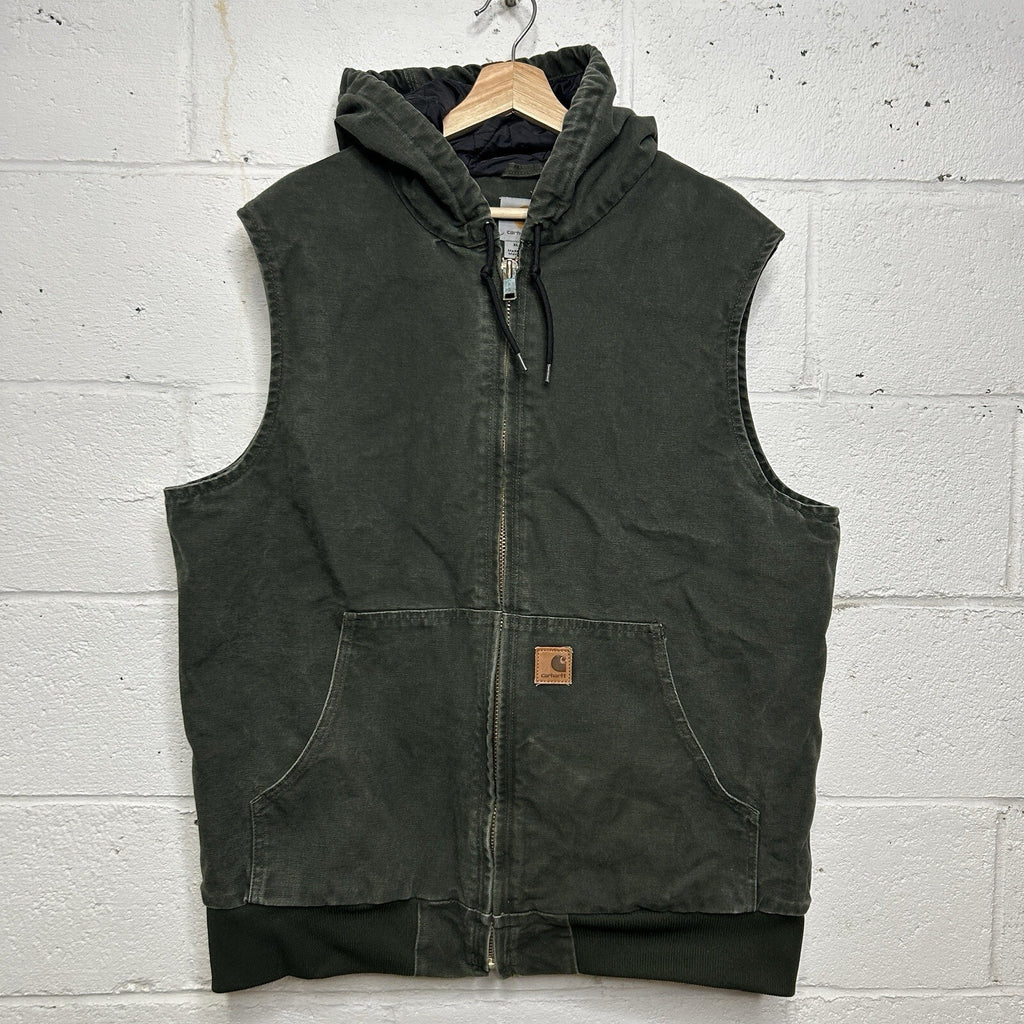 Carhartt Hooded Quilted Canvas Vest “Moss Green” 100121