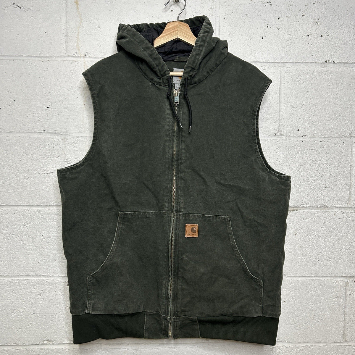 Carhartt Hooded Quilted Canvas Vest “Moss Green” 100121
