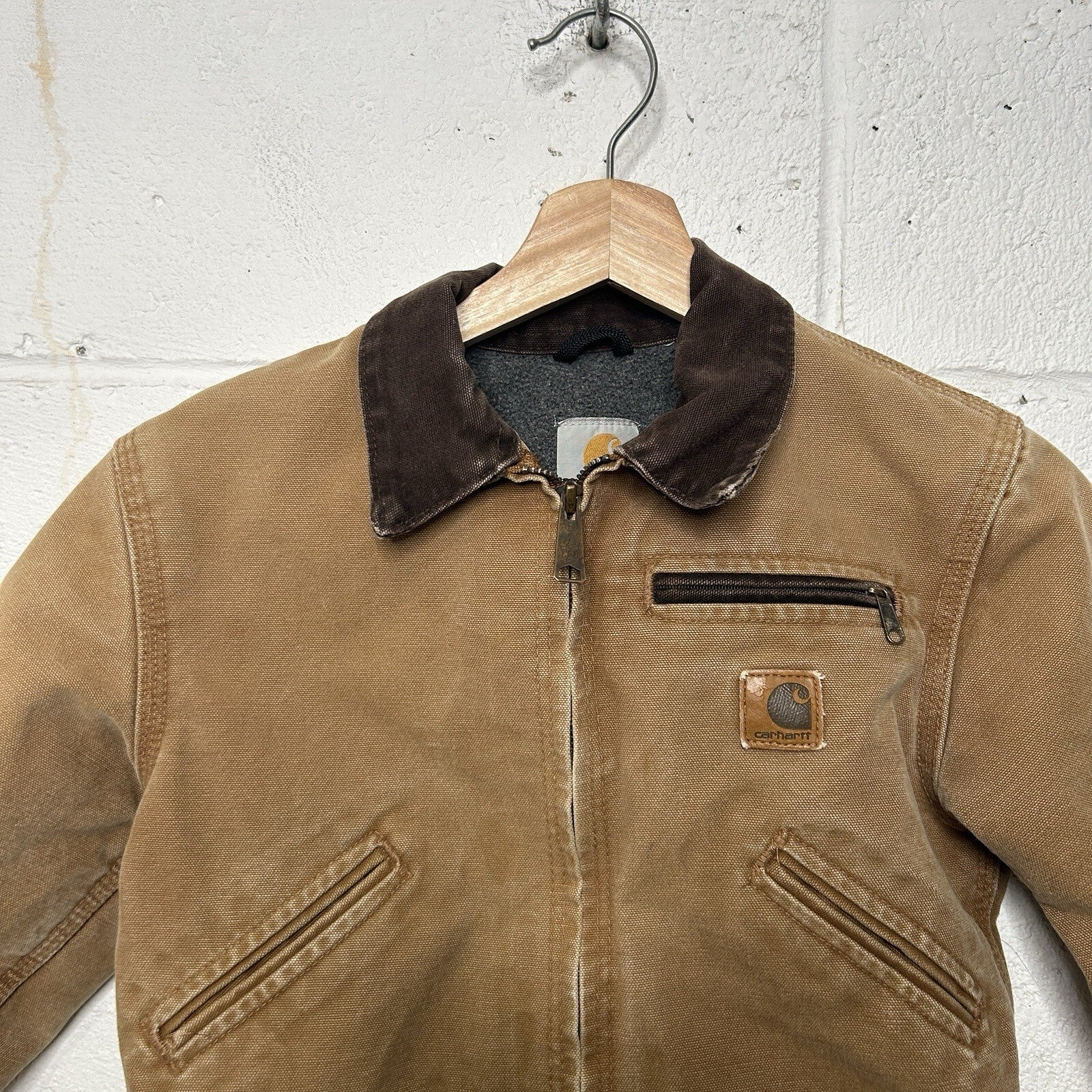Y2K Carhartt Sherpa-Lined Detroit Jacket “Brown” YYJ97 BRN Youth Medium