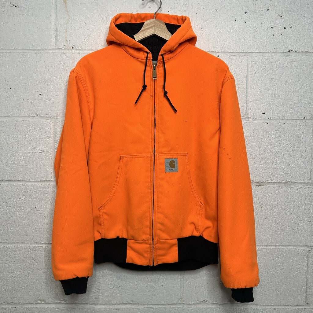 Vintage Carhartt Hooded Active Jacket “Blaze Orange” JRW09 Men’s Medium