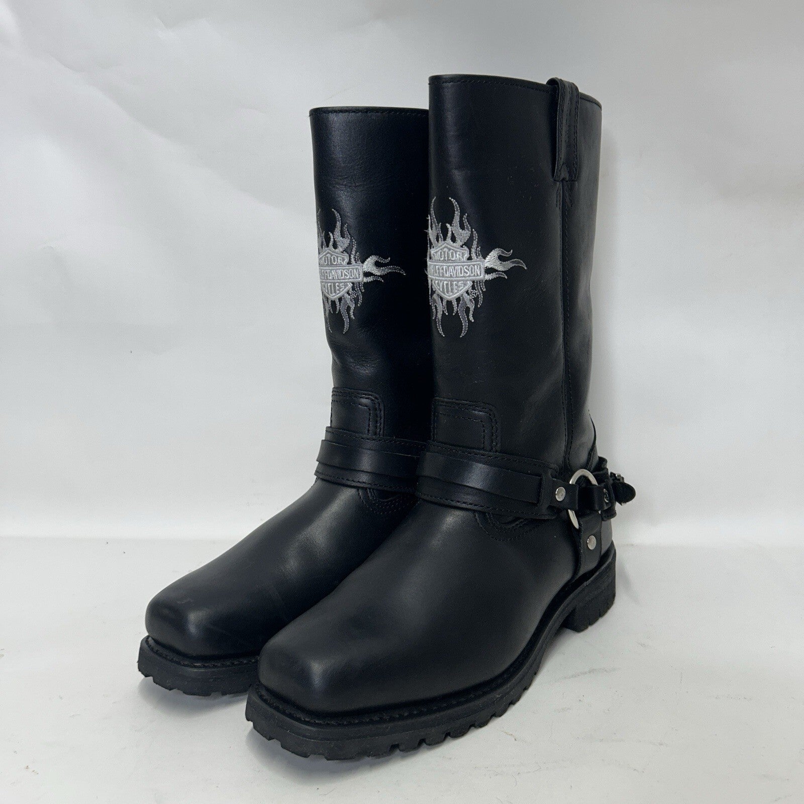 Vintage Harley-Davidson Motorcycle Flame Logo Boots “Black” 91055 Men’s 11