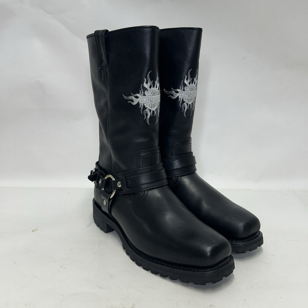 Vintage Harley-Davidson Motorcycle Flame Logo Boots “Black” 91055 Men’s 11